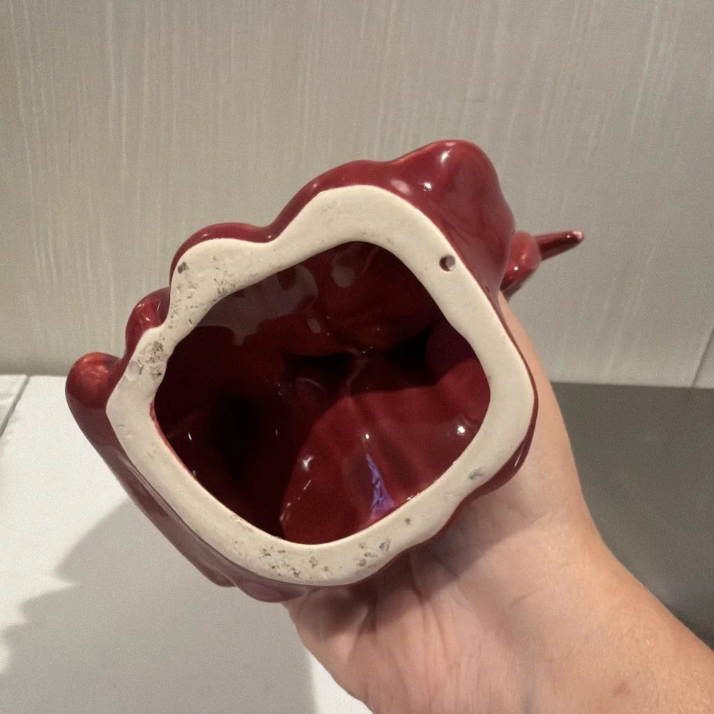 Vtg MCM Art deco Porcelain Double Flamingo‎ Figurine